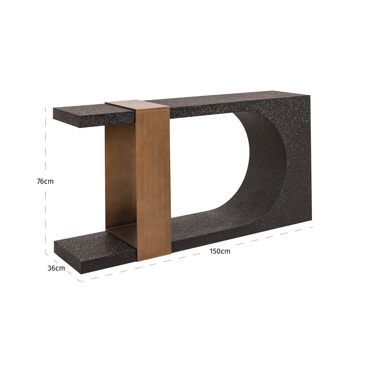 Console Alexander Jones Black/gold (bazel)