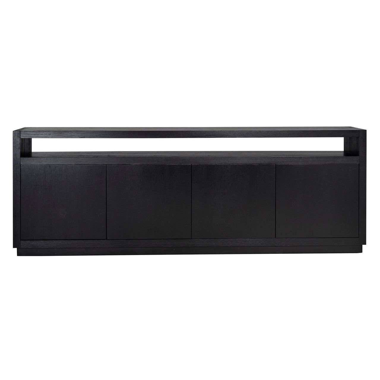 Richmond Interiors Dressoir Oakura Zwart Eiken 4-deurs — modern woonkamerkast