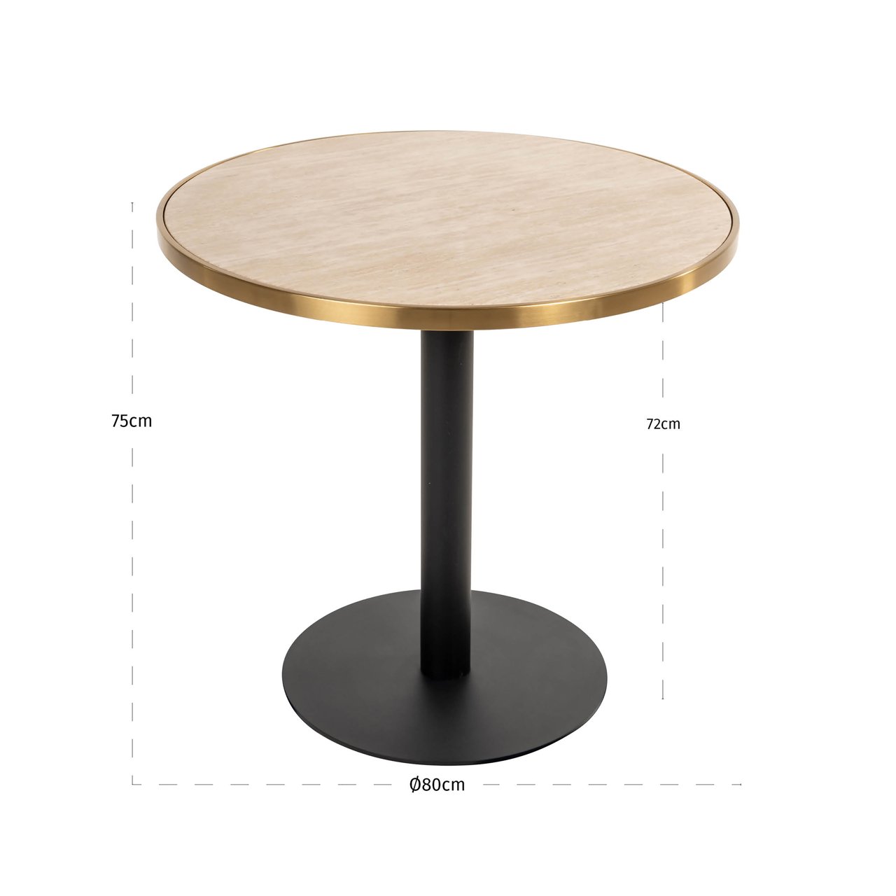 Bistrotafel Brazza Beige 80ø