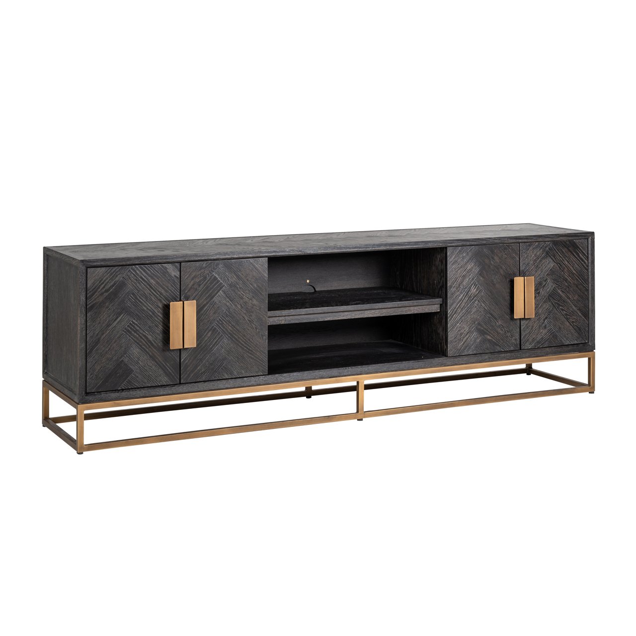 Tv-meubel Blackbone Brass Black Rustic 200