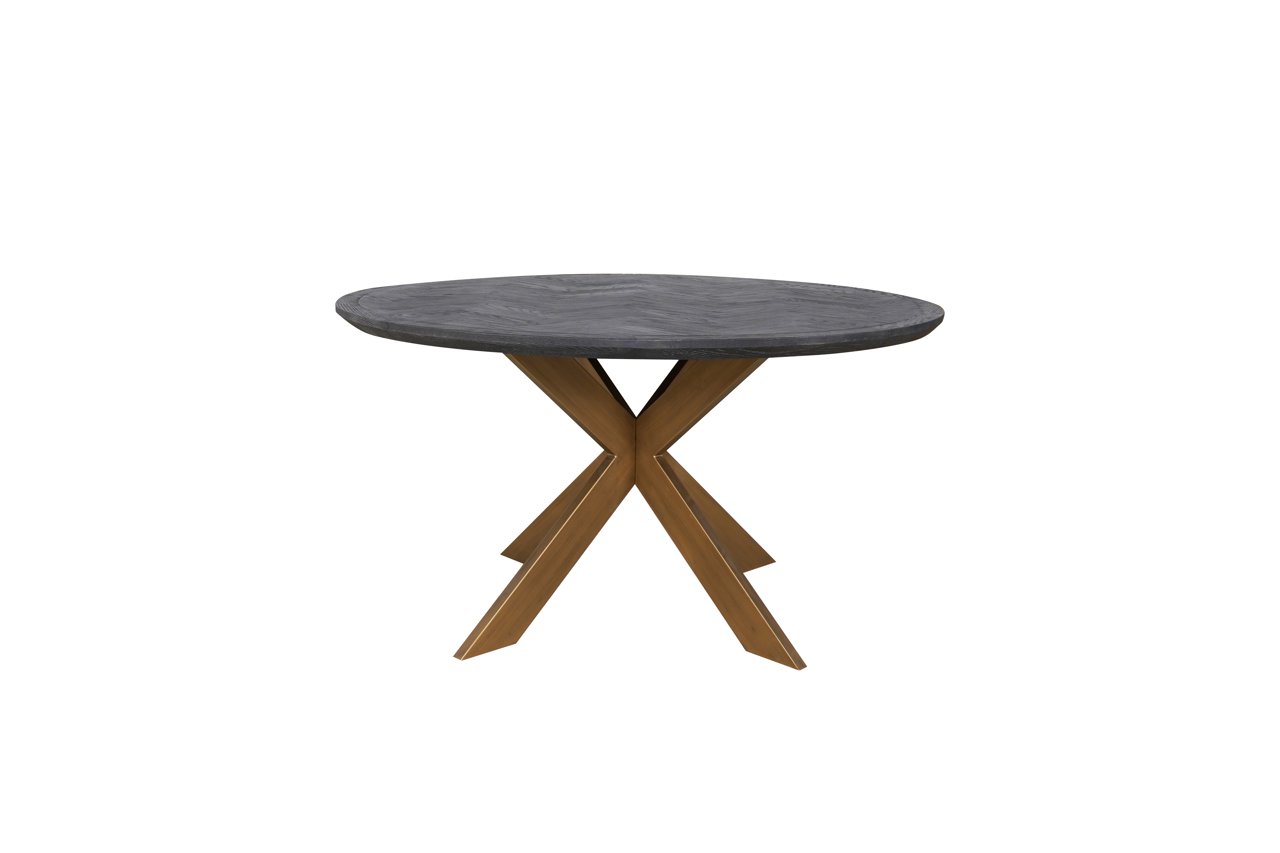Eettafel Blackbone Brass Black Rustic 140ø