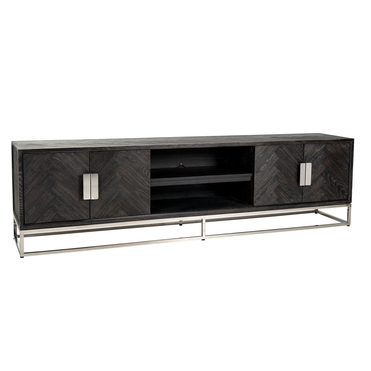Tv-meubel Blackbone Silver Black Rustic 220