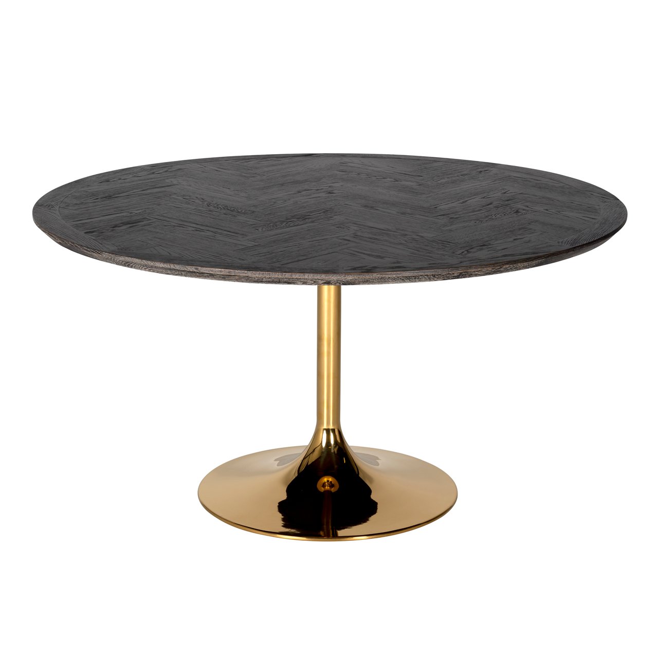 Dining table Blackbone Gold black rustic 140Ø