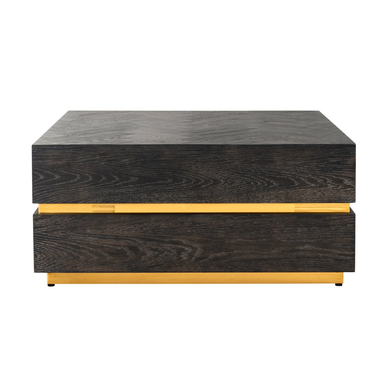 Coffee table Blackbone Gold black rustic 90x90