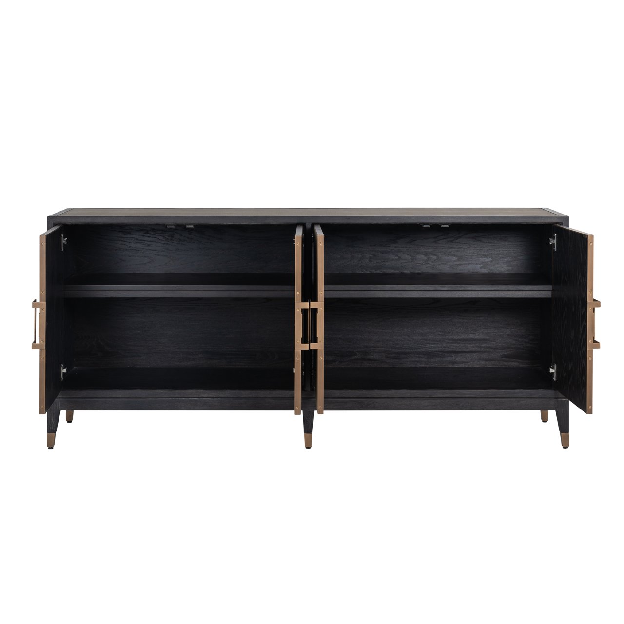 Richmond Interiors Dressoir Bloomville Segrijn Messing — Art Deco woonkamer