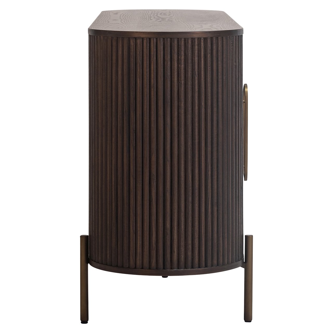Richmond Interiors Dressoir Luxor Eikenhout Geborsteld Goud 4-deurs — woonkamer