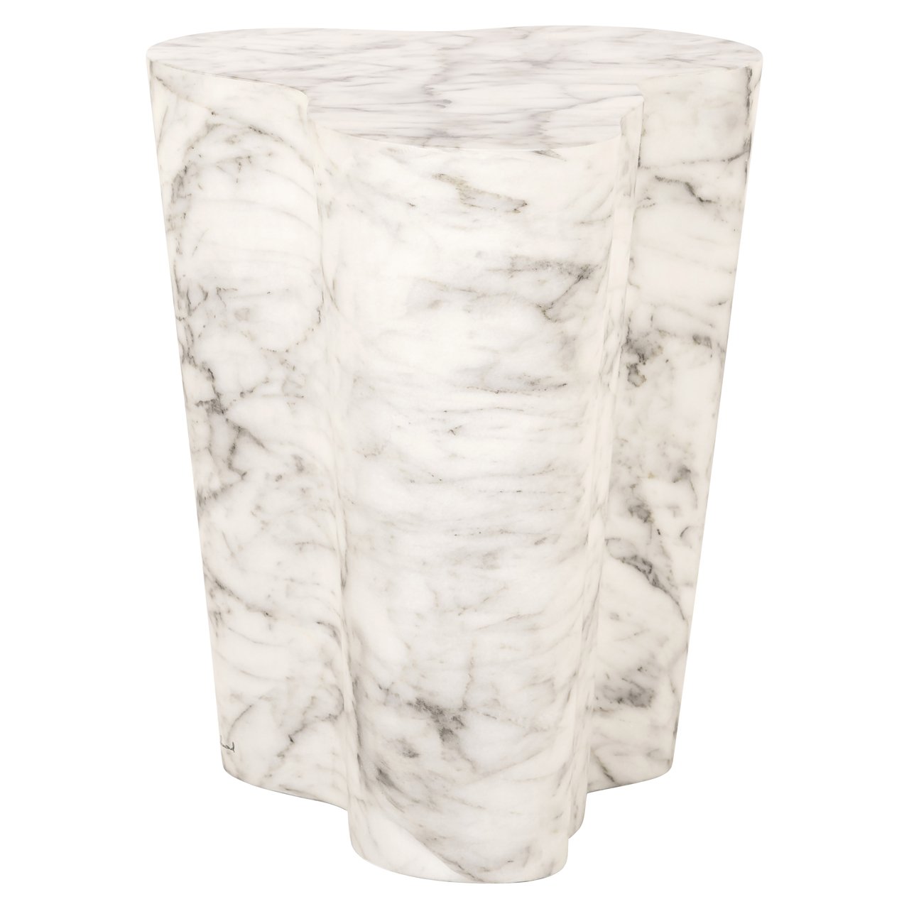 Outdoor Bijzettafel Rockyard White Marble Look