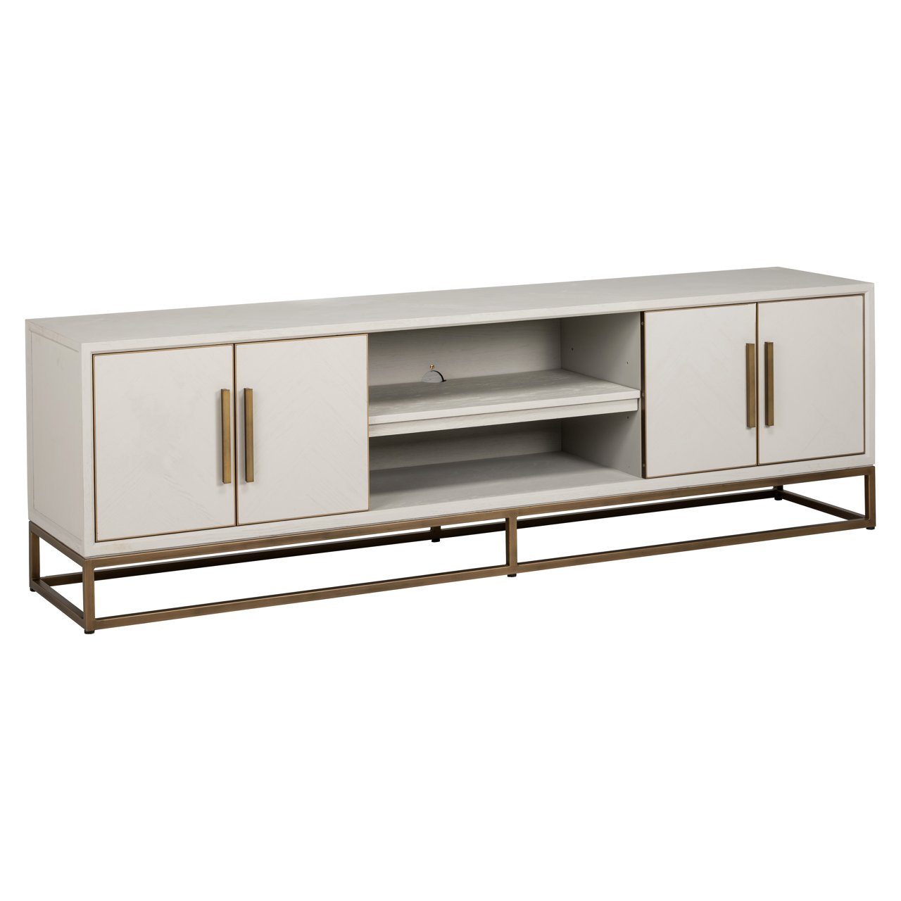 Tv-meubel Whitebone Brass Verona Grey  200