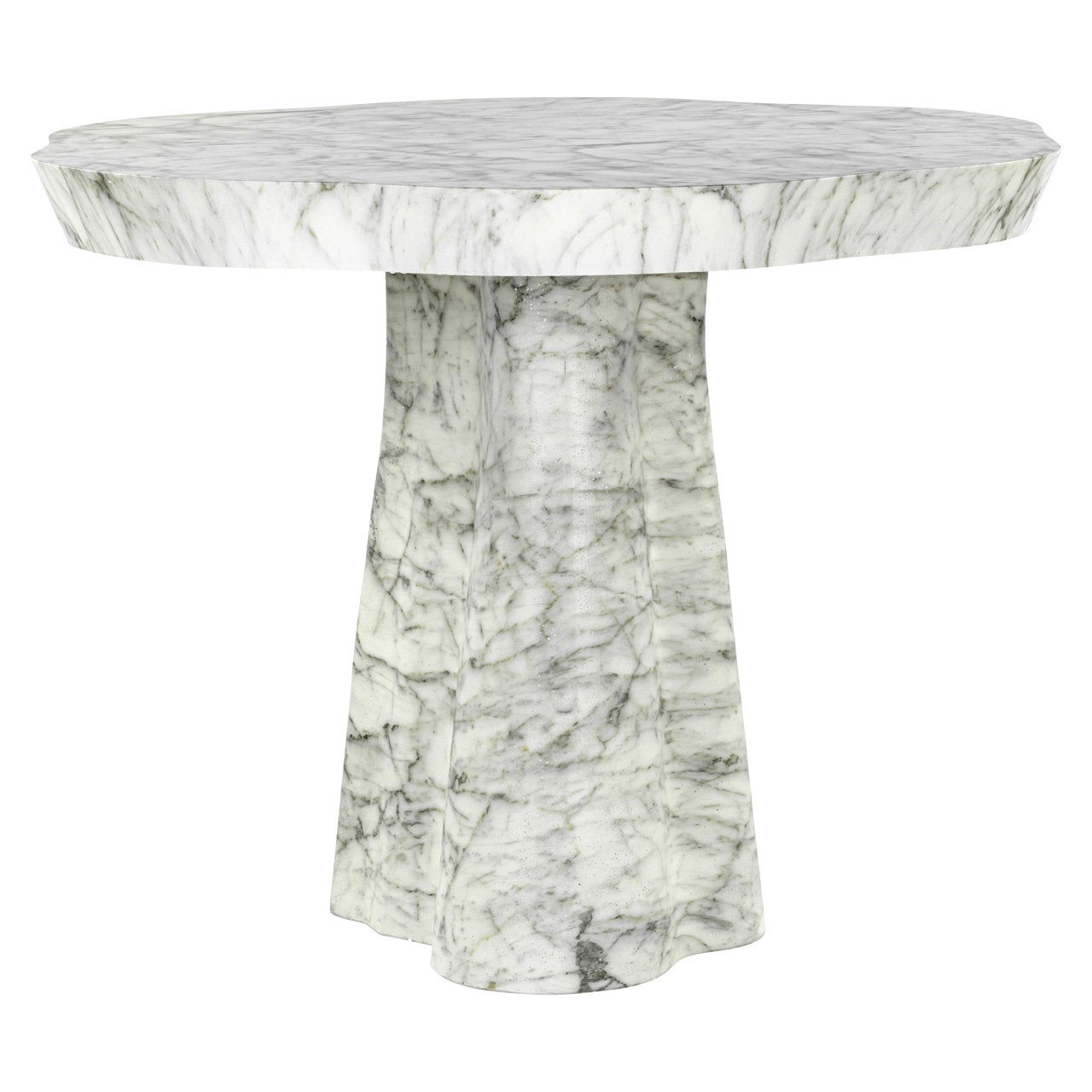 Outdoor Eettafel Rockyard White Marble Look 140ø