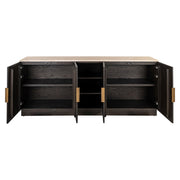 Richmond Interiors Dressoir Claremont Marmeren Blad Bruin — 4 deuren opbergruimte