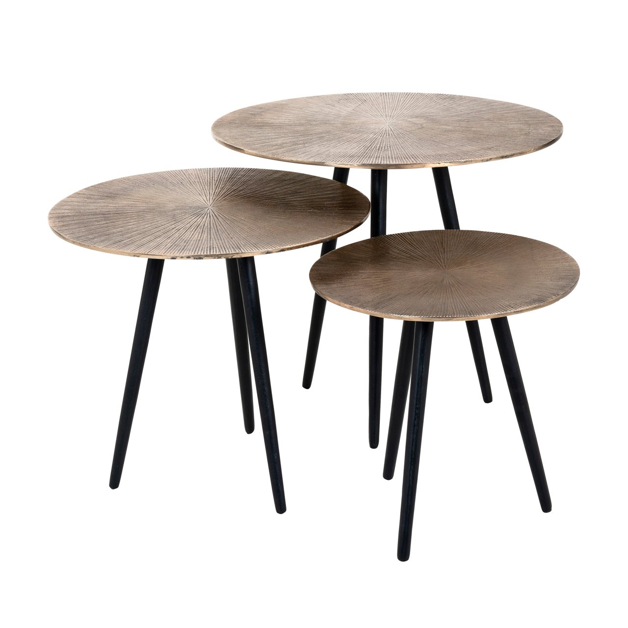 Salontafel Vittorio Champagne Gold (set Of 3)