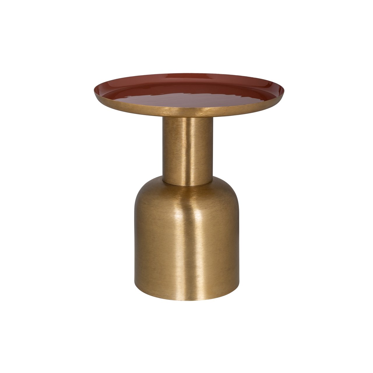 End table Inaya brushed gold 41Ø