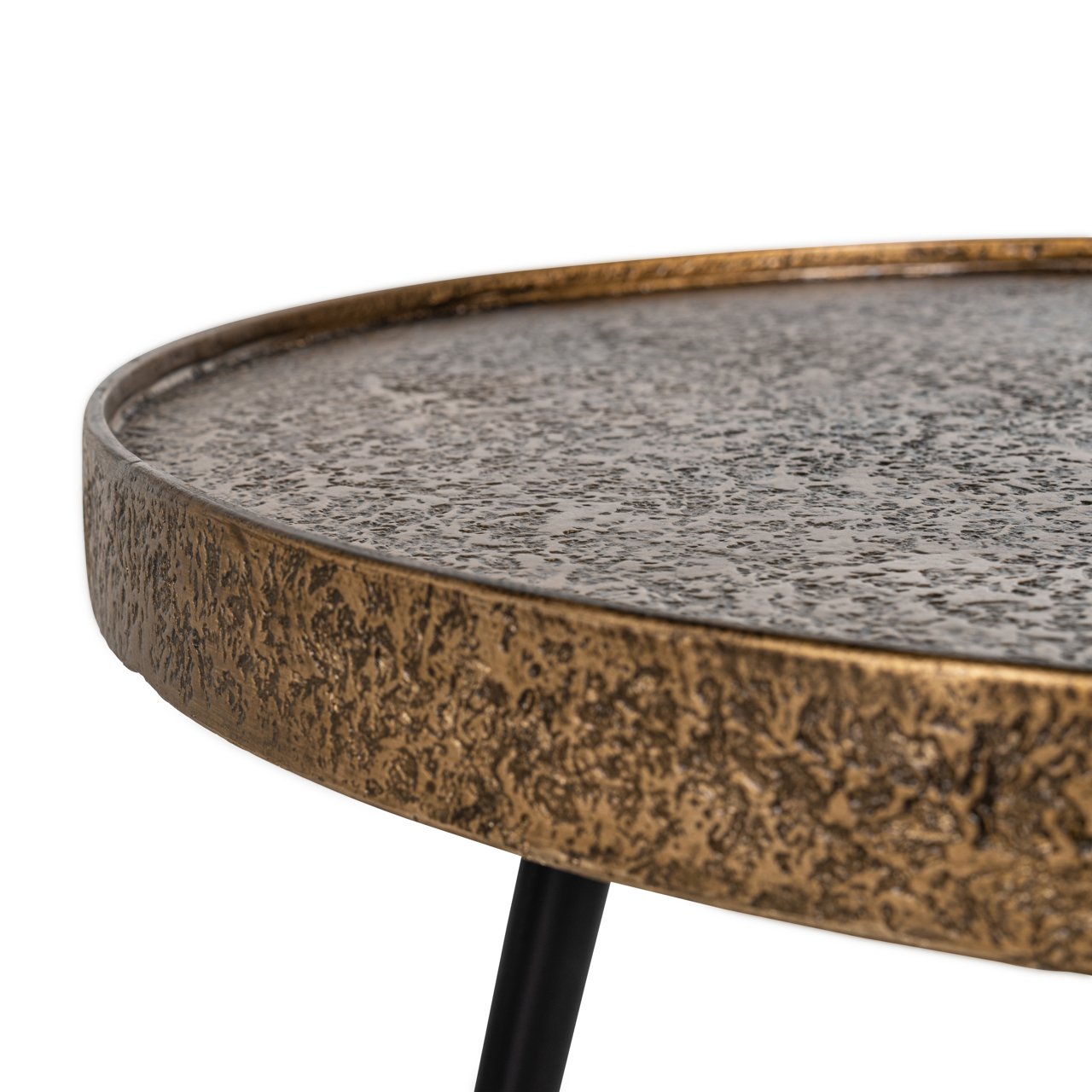 Salontafel Luton Black/gold (set Of 3)