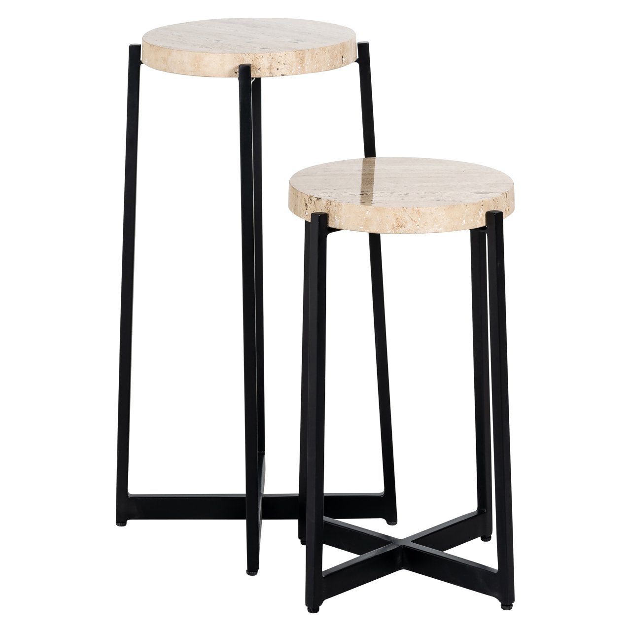 Bijzettafel Dillinger beige (Set of 2)
