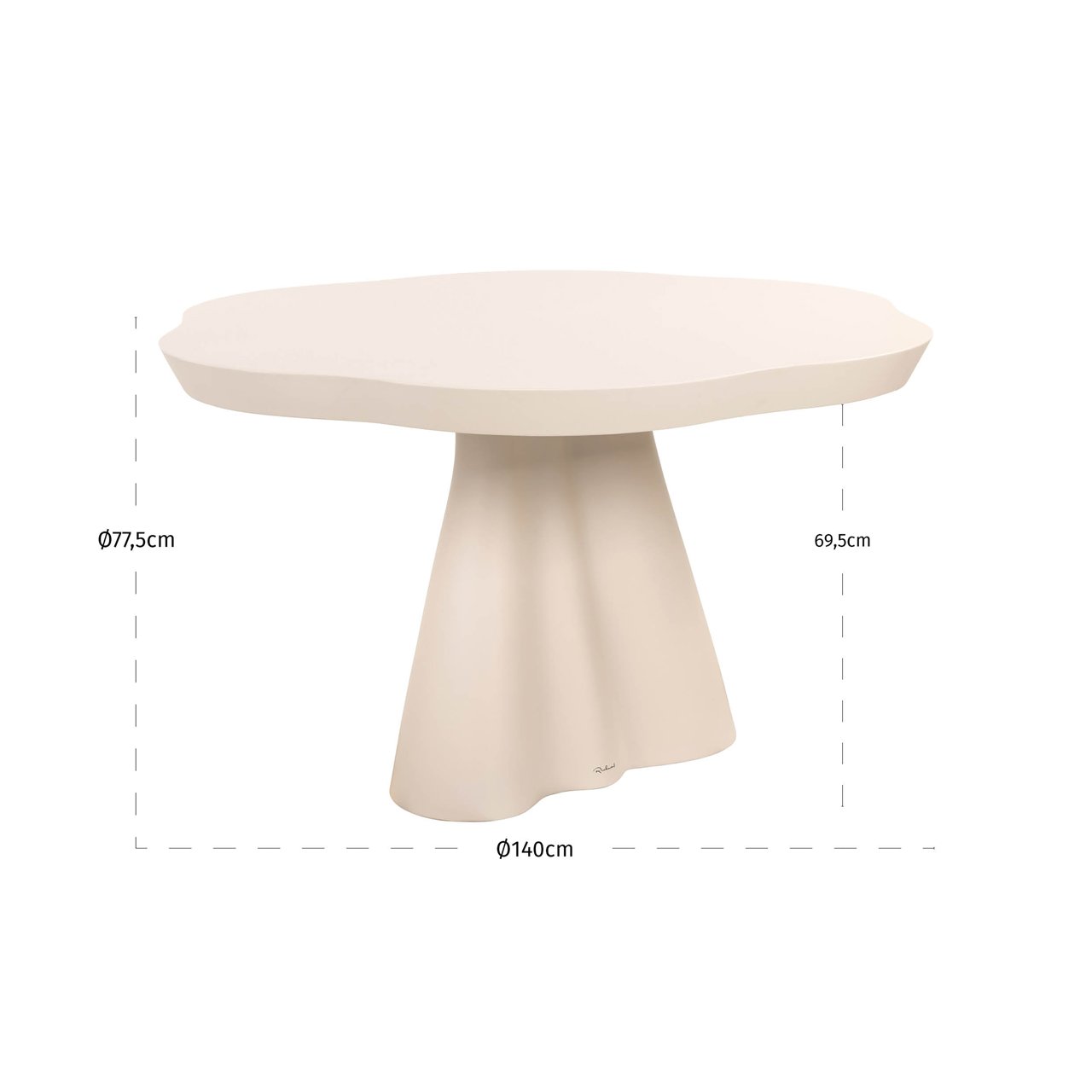 Outdoor Eettafel Urban Bloom Sandstone 140x140