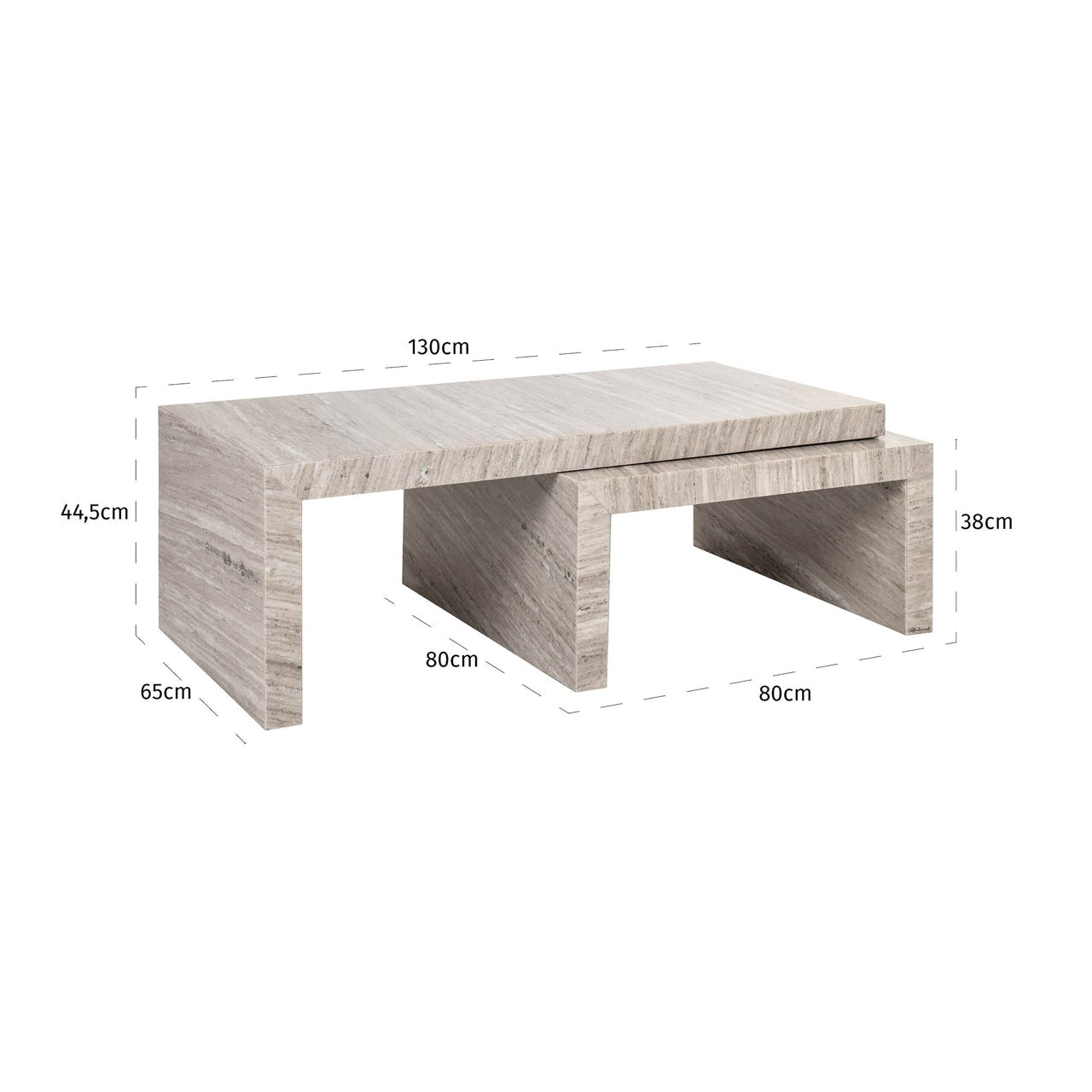 Salontafel Novaz Sand (set Of 2)