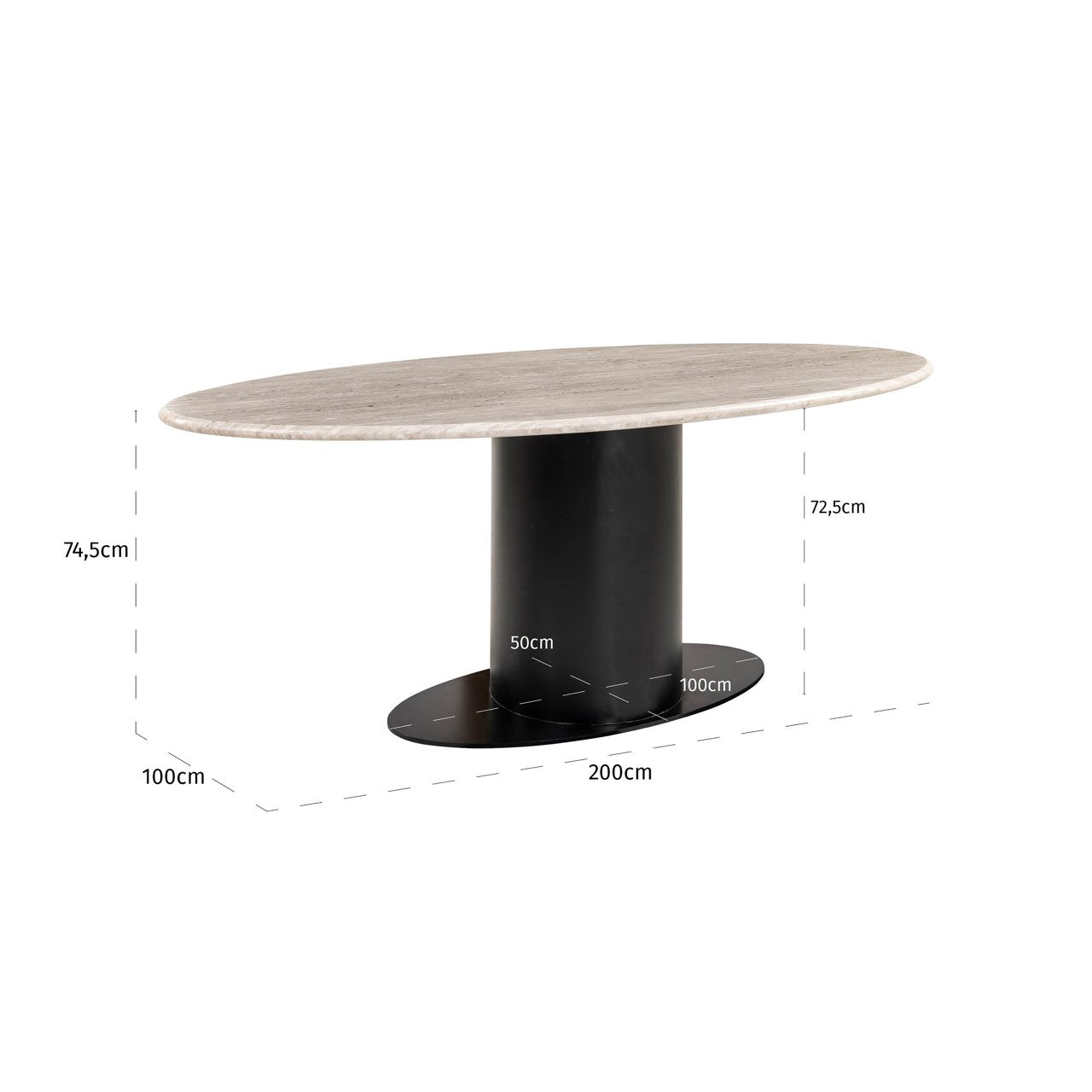 Eettafel Brodman Sand 200