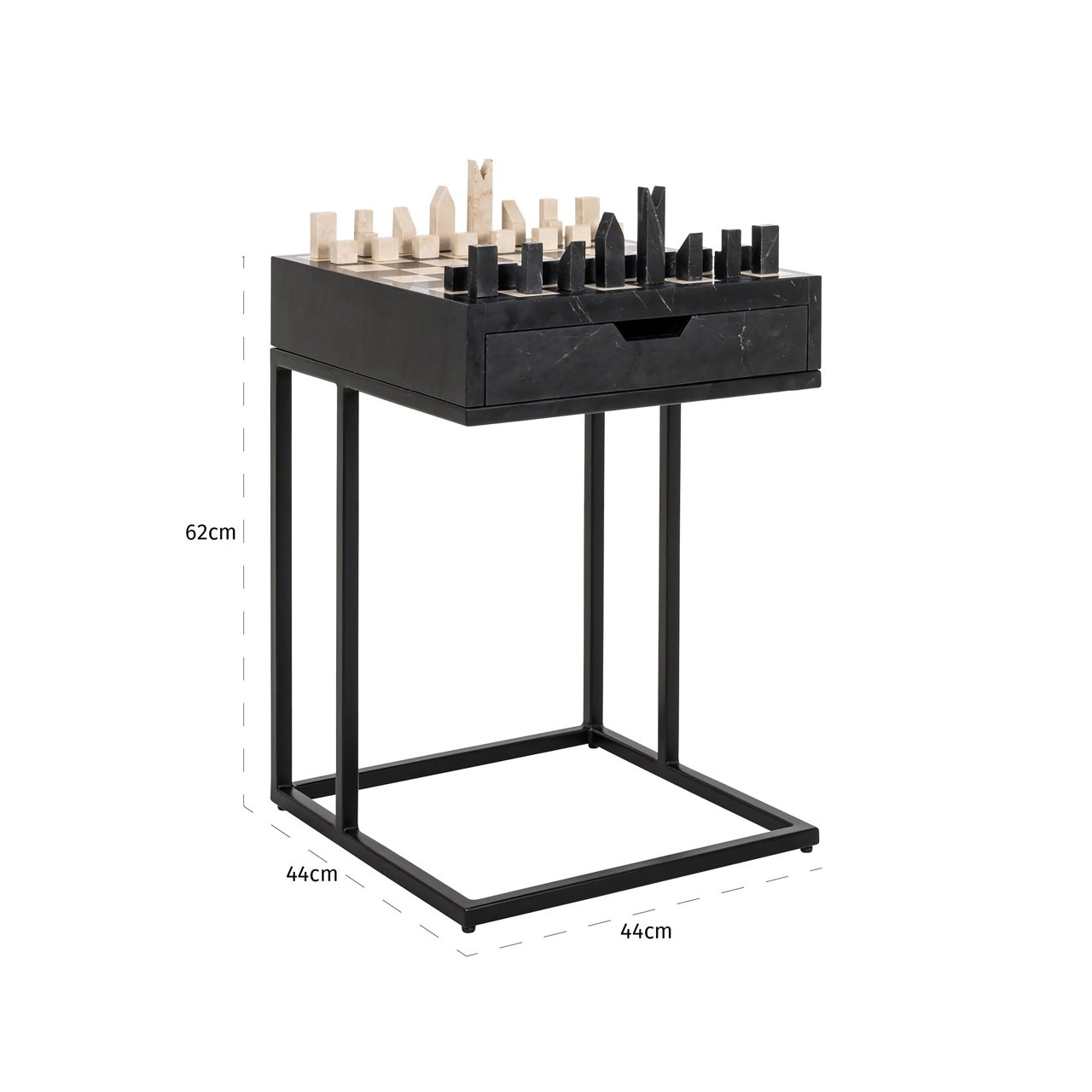 Bijzettafel Davos Black