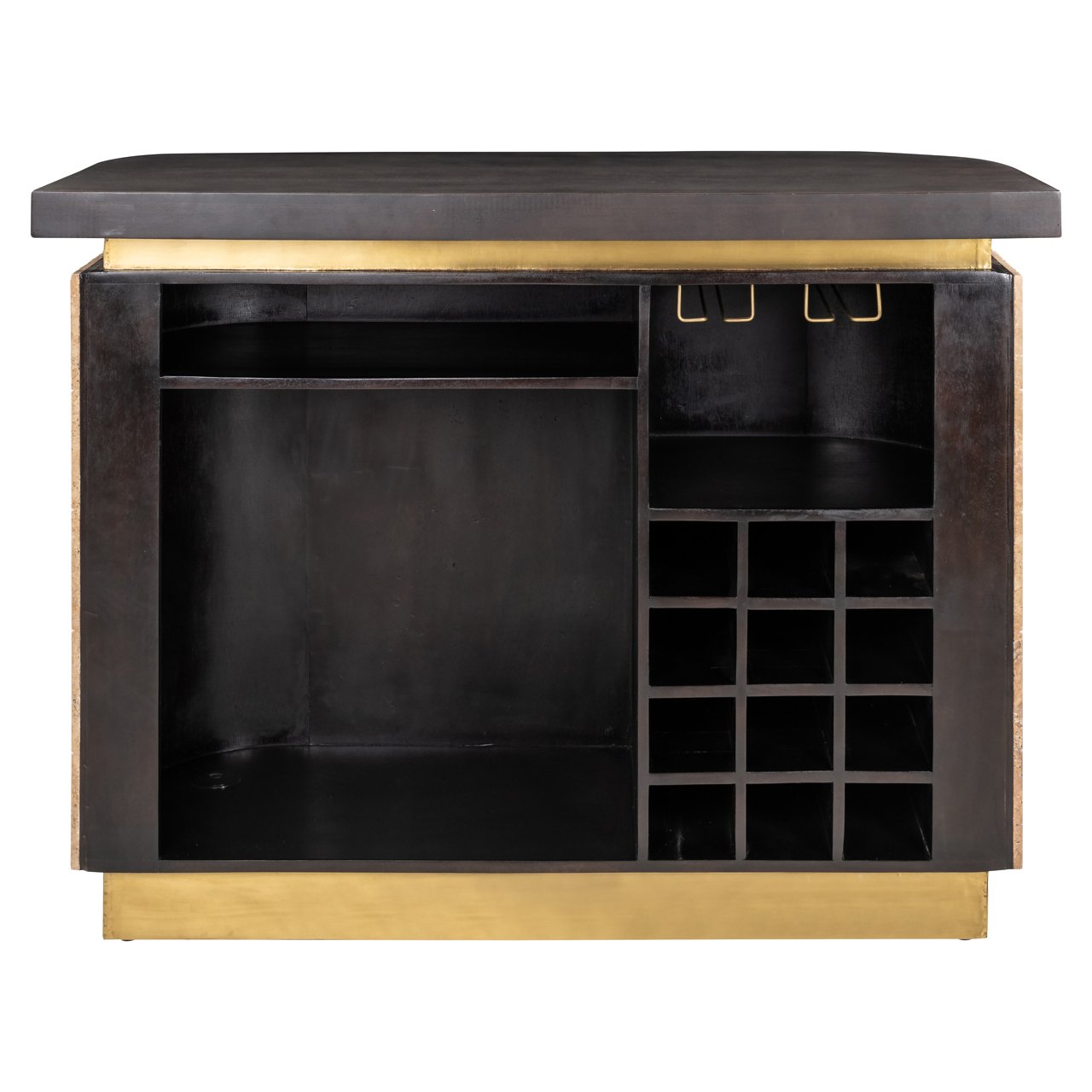 Richmond Interiors Bartafel Martini Travertin Hout Beige — home bar woonkamer