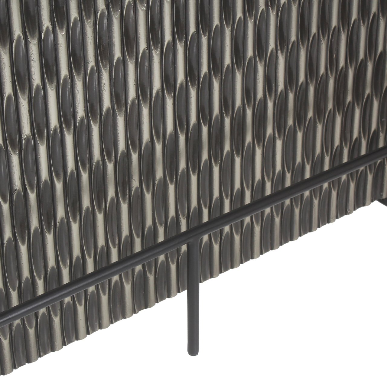 Richmond Interiors Bar Walker Zwart - Thuisbar met Opbergruimte en Glashouders 95 cm