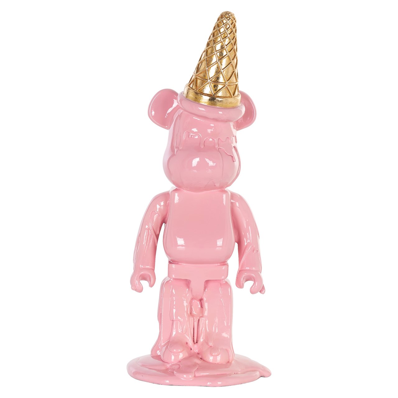 Decoratief object Icebear cream pink