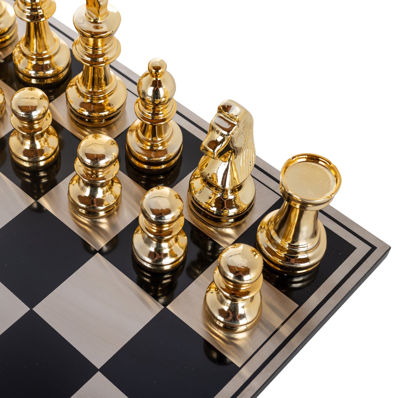 Decoratief Spel Saray Black/gold Chessboard
