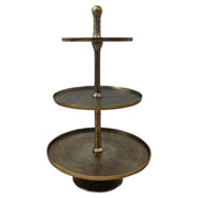 Taartplateau Fallstaff bronze 3-plates