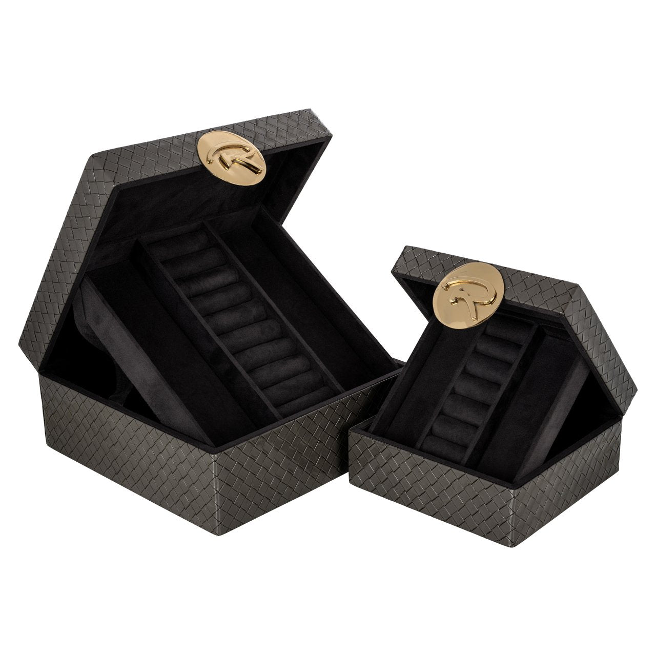 Storage box Rosaly anthracite large