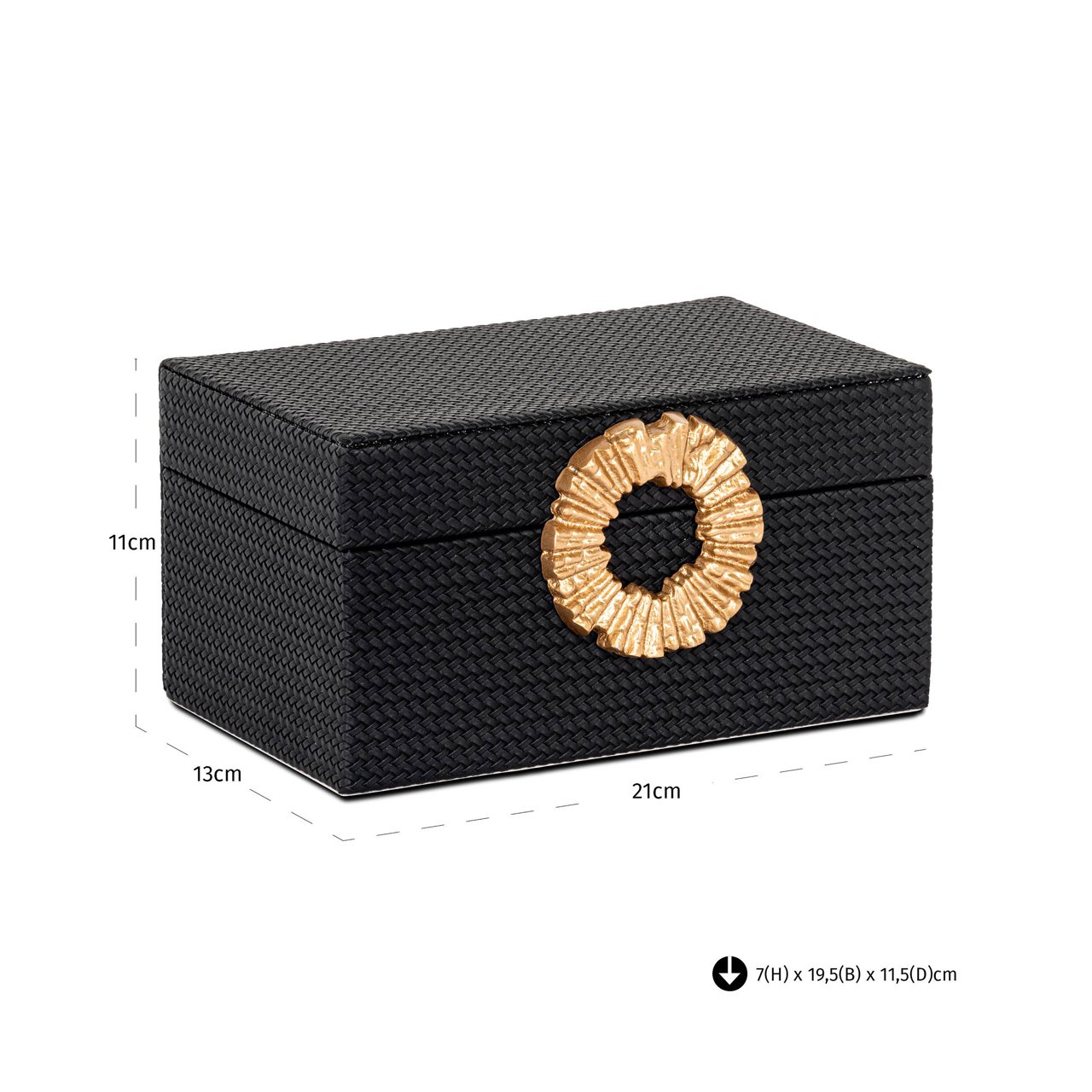 Opbergdoos Amal Black/gold Small
