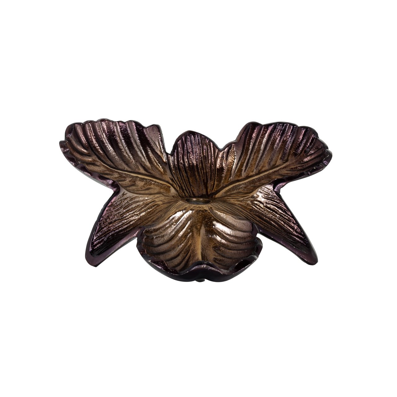 Candle holder Blossom bronze