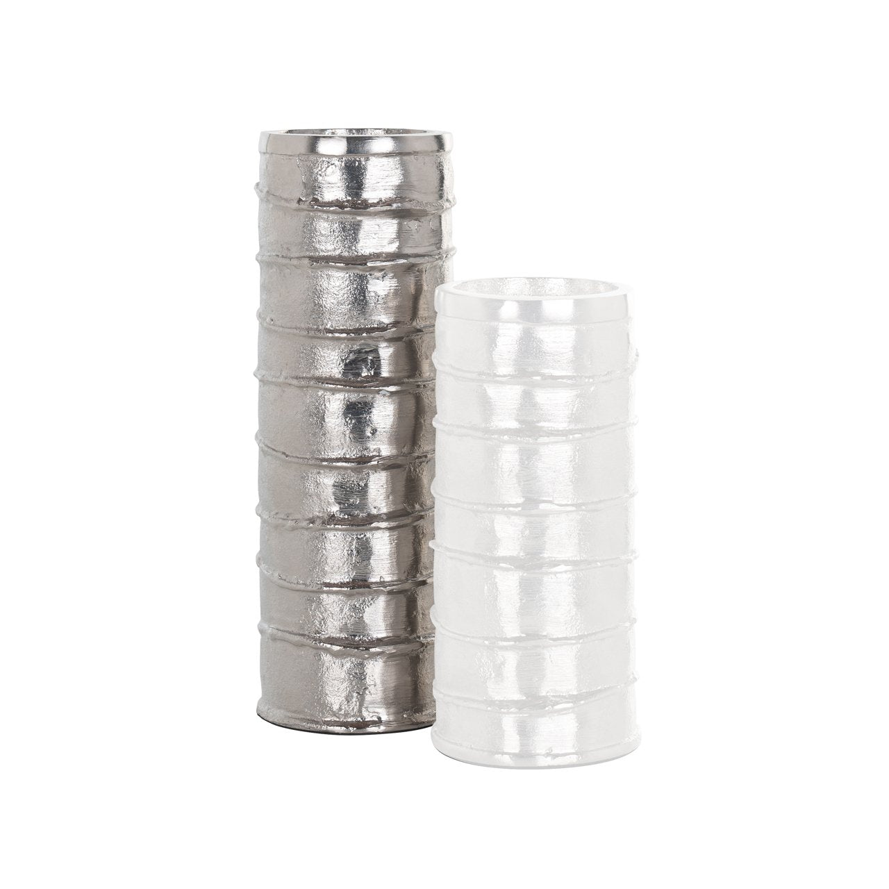Candle holder Linde silver large