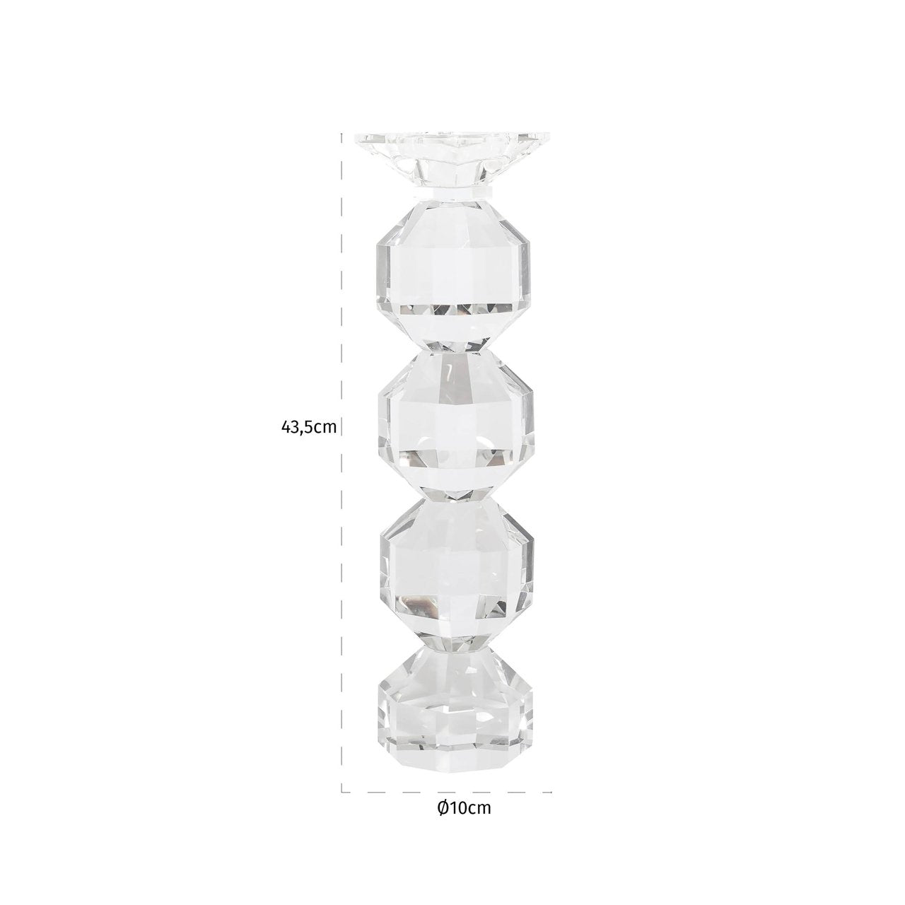 Kandelaar Safia Clear Transparent Large