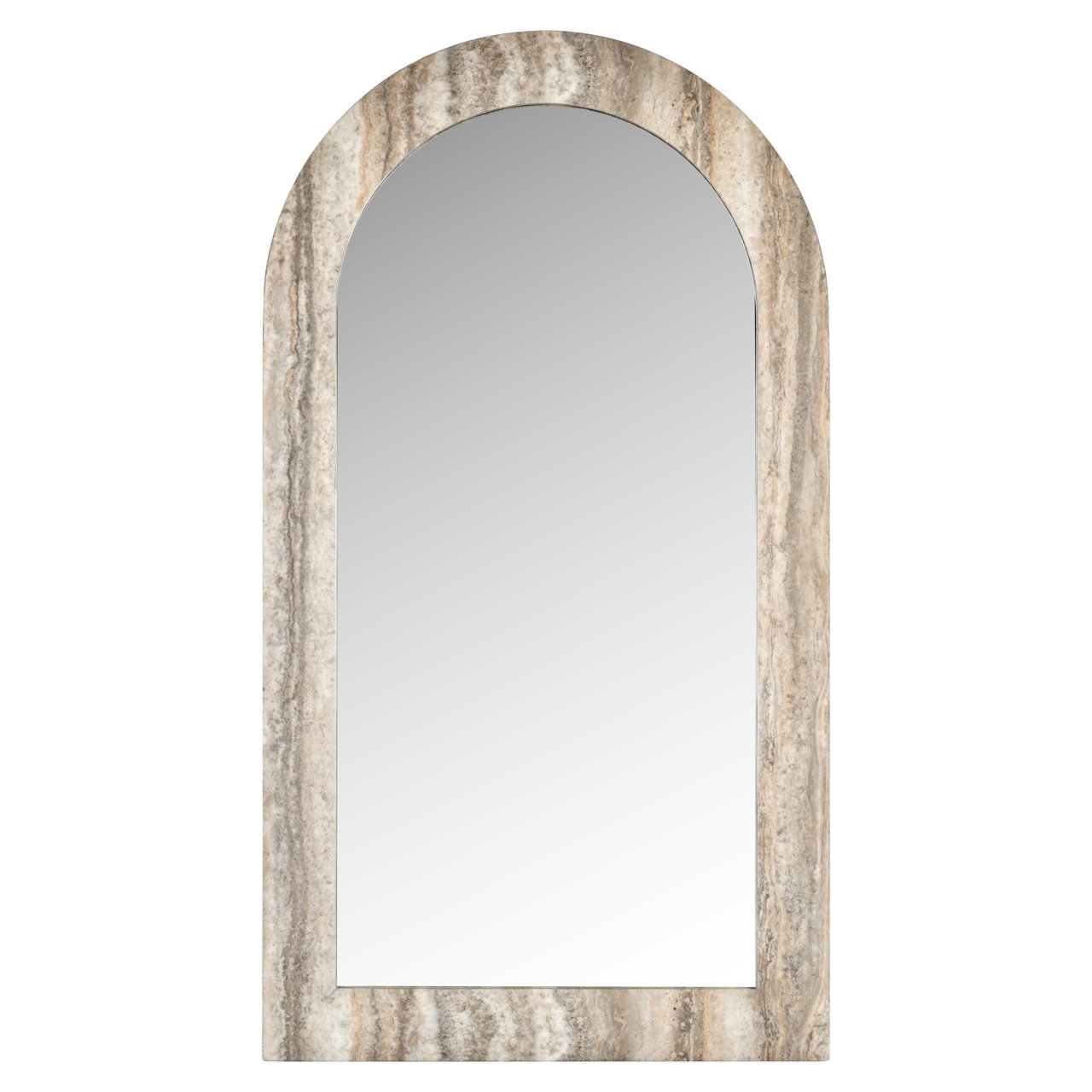 Spiegel Calvo Grey Faux Travertine