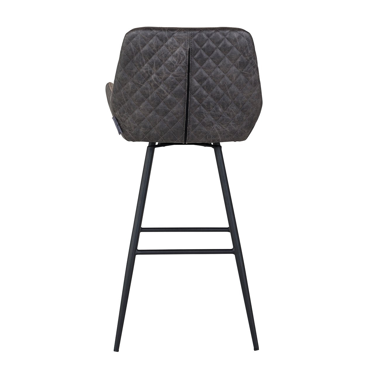 Richmond Interiors Barstoel Linsey - Leer Draaibaar - Set van 2