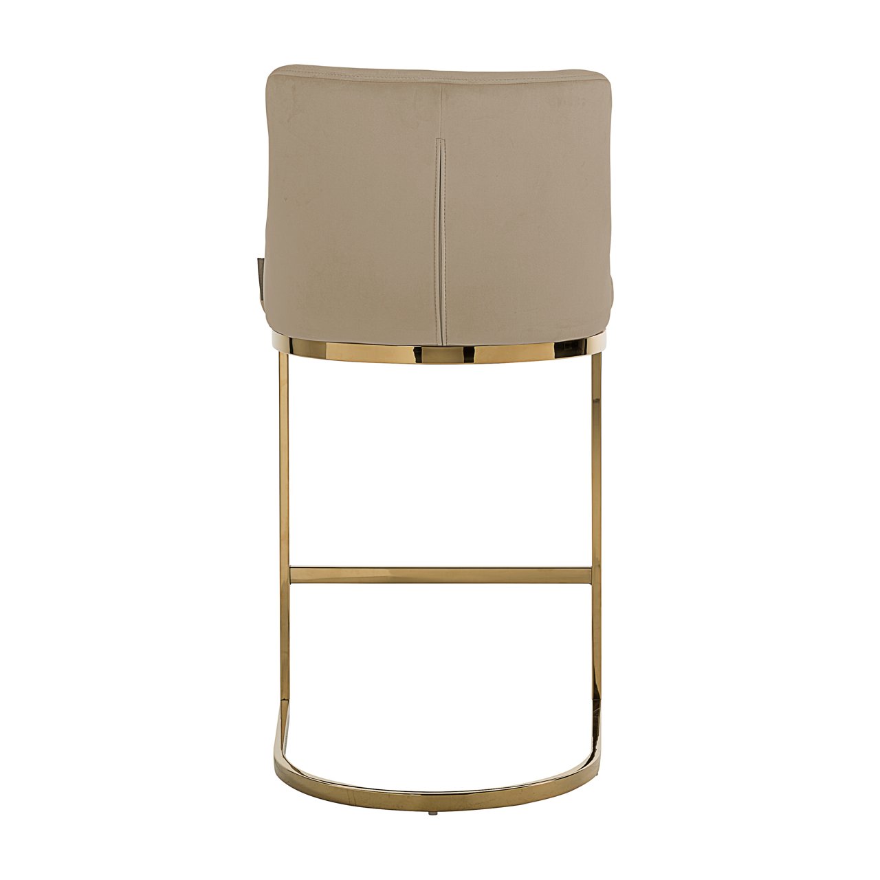Richmond Interiors Barstoel Bolton - Khaki Velvet Goud - Brandvertragend - Set van 2
