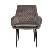 Dining chair Chrissy stone velvet (Set of 2)