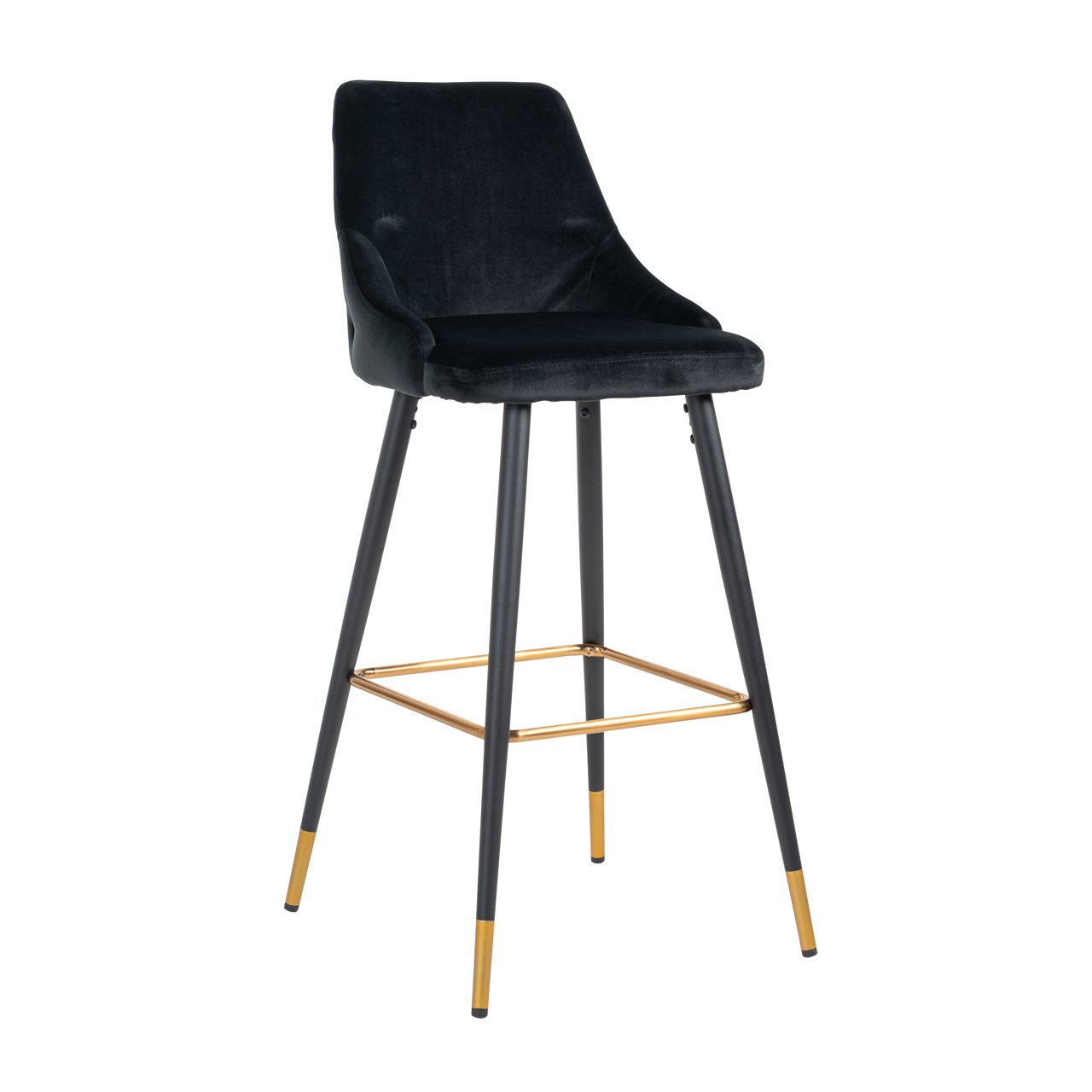 Barstoel Imani Black Velvet (set Of 2)