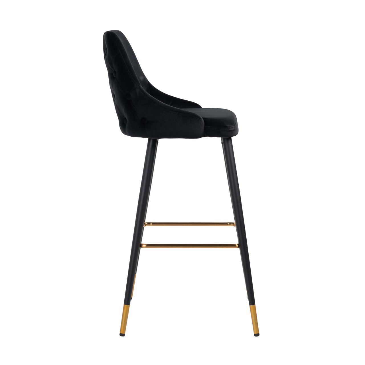 Barstoel Imani Black Velvet (set Of 2)
