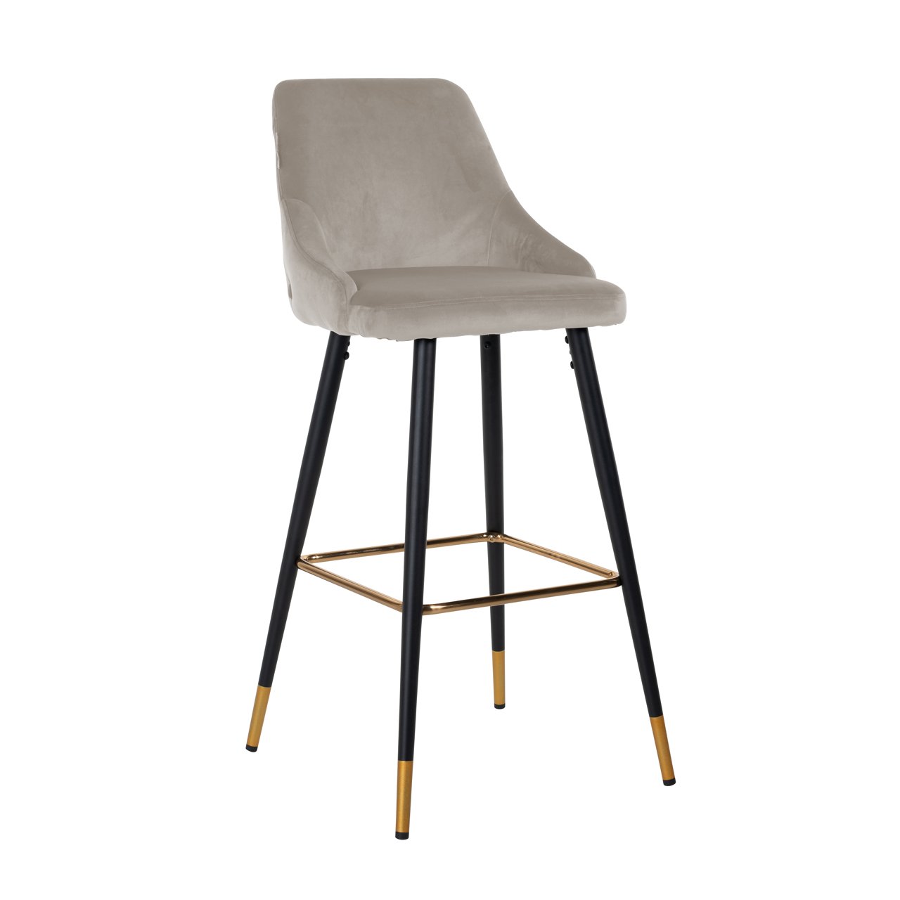 Barstoel Imani khaki velvet (Set of 2)