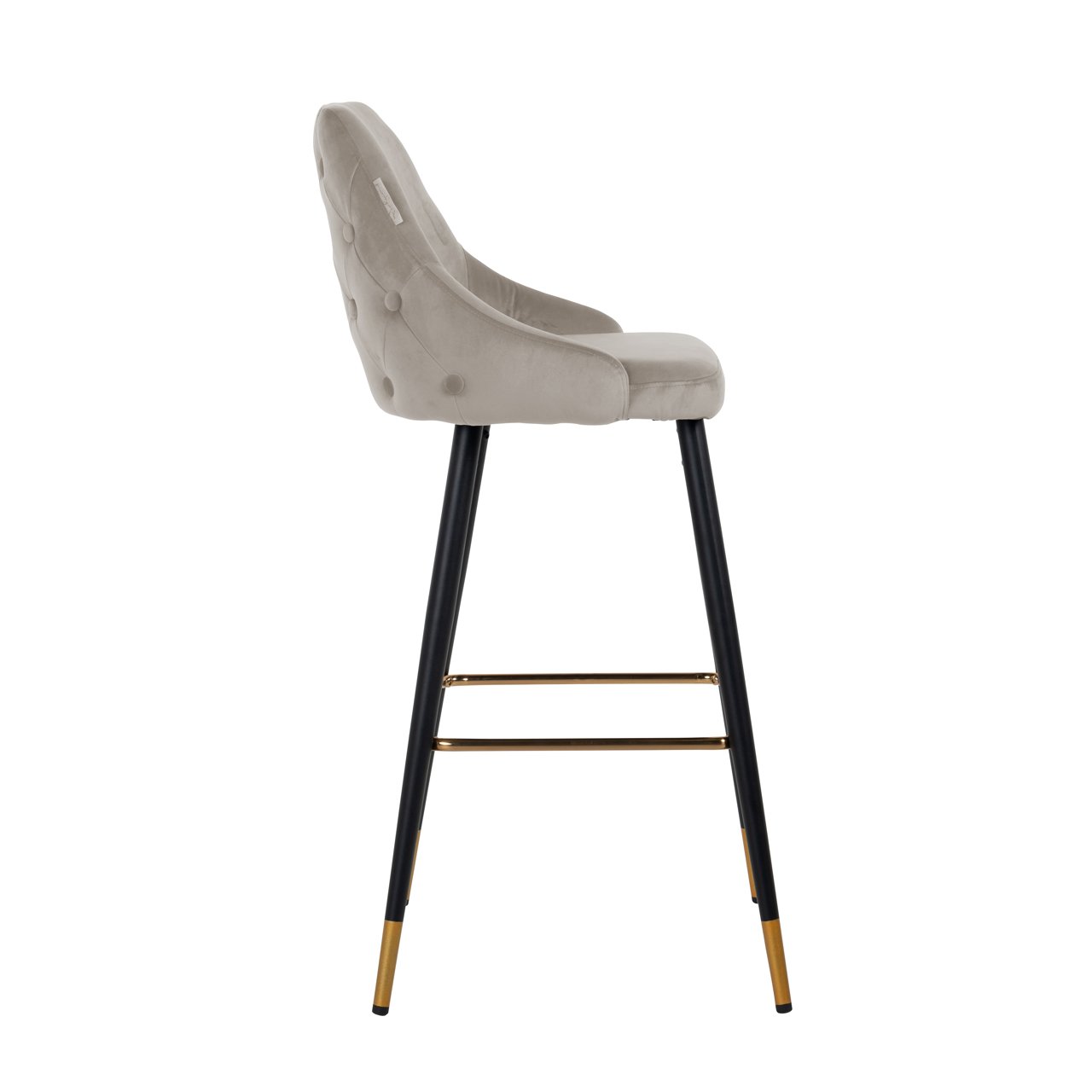 Barstoel Imani khaki velvet (Set of 2)