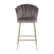 Bar stool Pippa stone velvet