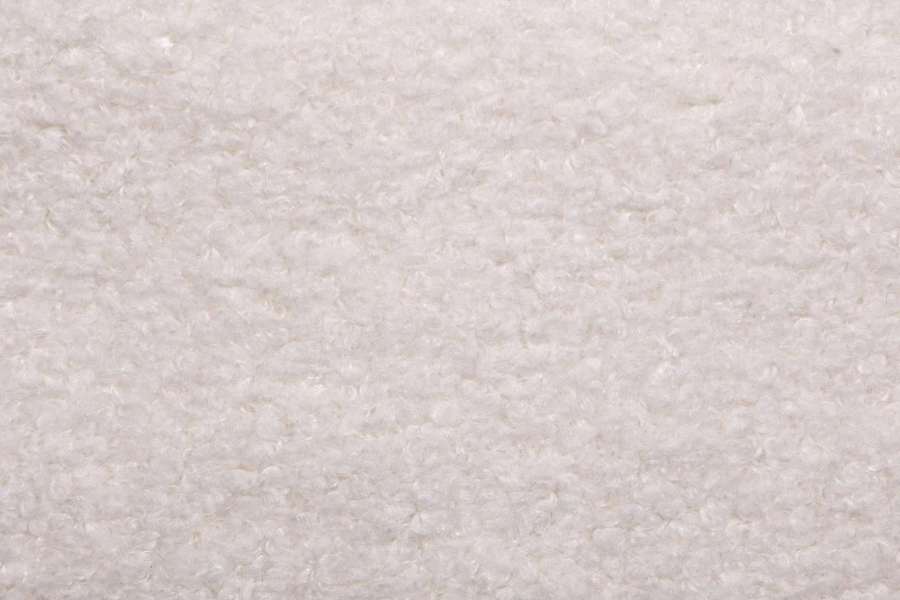 Lounge chair Teddy white furry swivel
