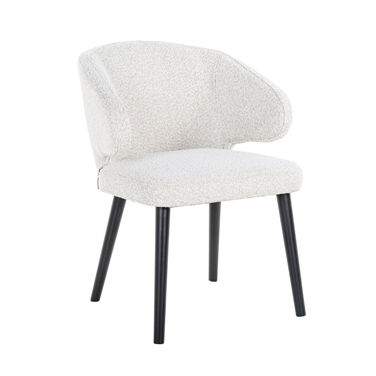 Dining chair Indigo white bouclé