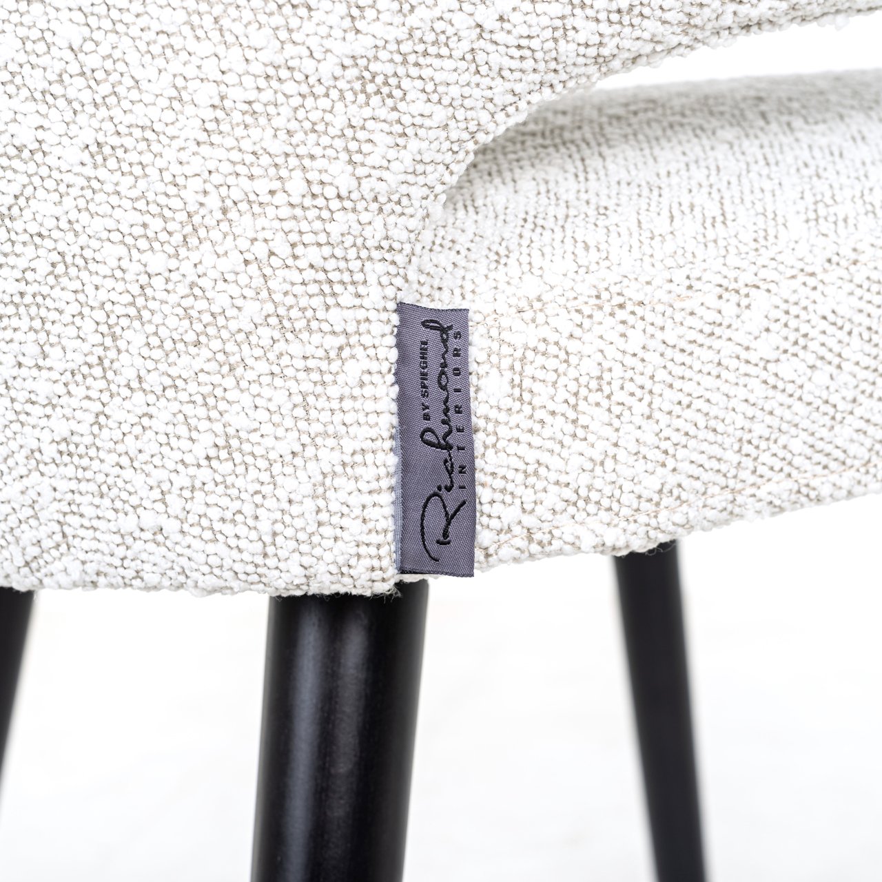 Dining chair Indigo white bouclé
