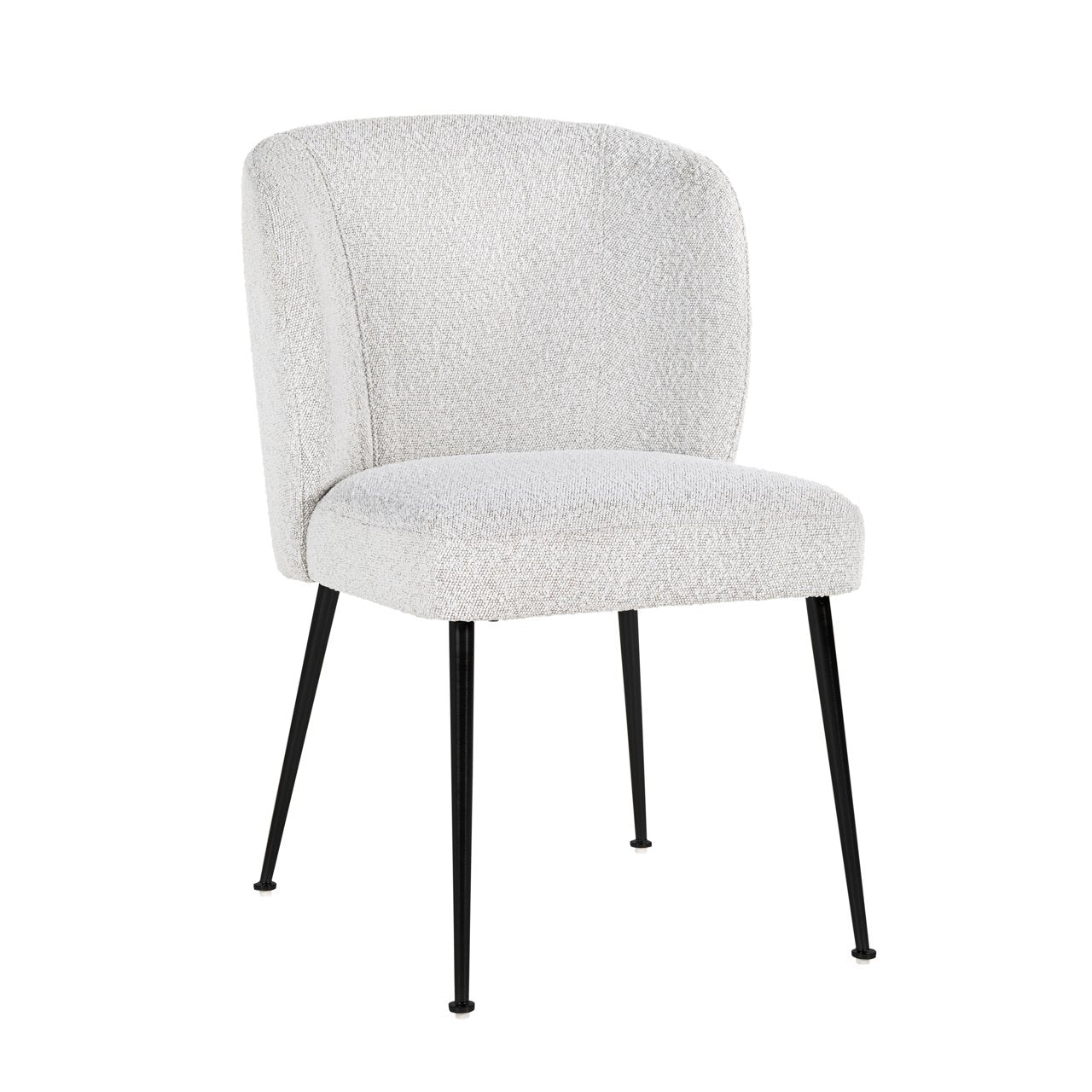 Eetkamerstoel Fallon White Bouclé