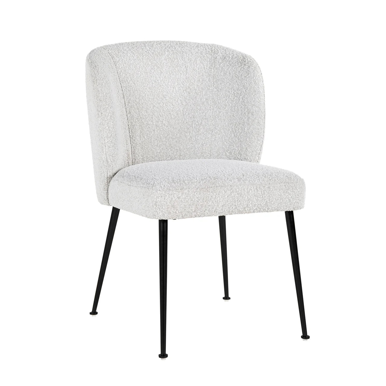 Eetkamerstoel Fallon White Bouclé