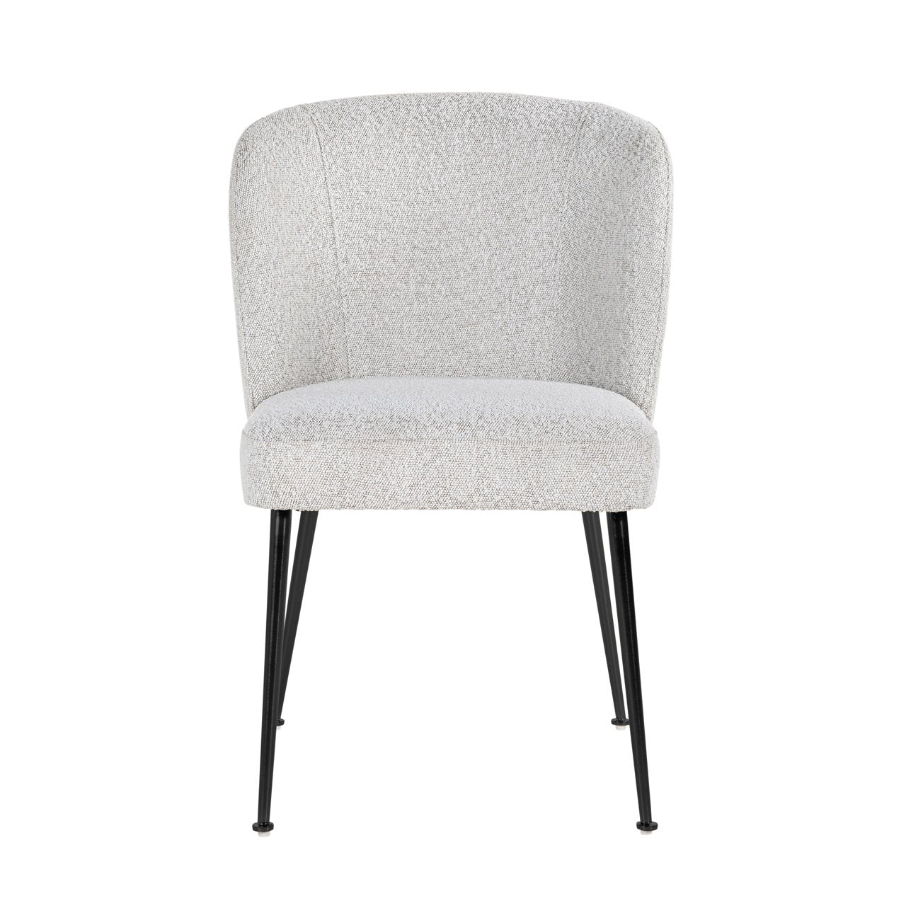 Eetkamerstoel Fallon White Bouclé