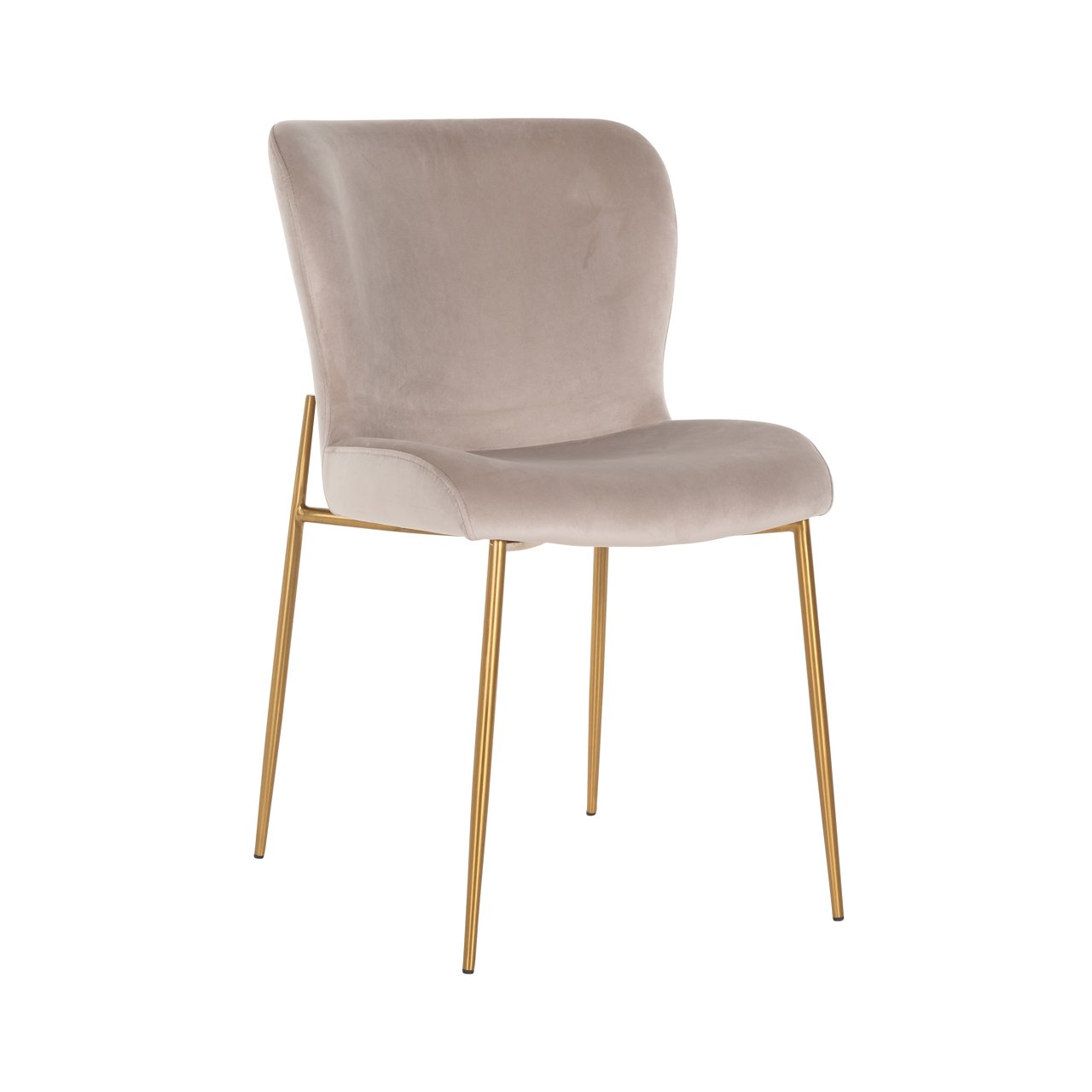 Eetkamerstoel Odessa Khaki Velvet Fire Retardant (set Of 2)