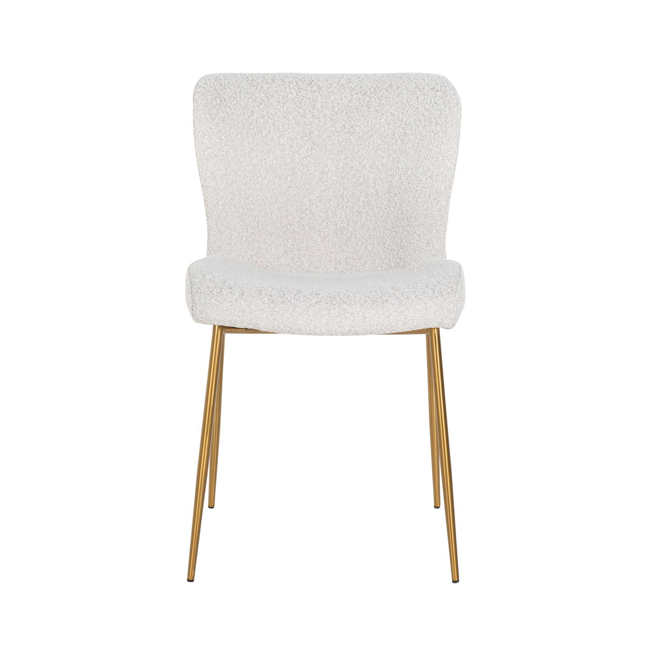 Eetkamerstoel Odessa White Bouclé (set Of 2)