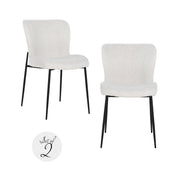 Eetkamerstoel Darby White Bouclé (set Of 2)